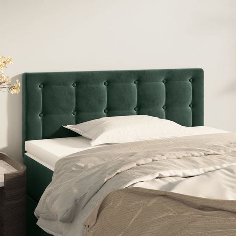 Tête de lit Style Classique Armoire de lit - Vert foncé 80x5x78/88 cm Velours BV836213 - BonneVie (1/5)