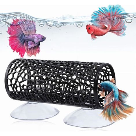 Spielzeug für Kampffische, Tunnelhängematte für schwarze Kampffische, Aquariendekorationen und Zubehör, sicher für kleine Fische und Garnelen.