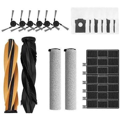 Lot de 21 pièces pour aspirateur Dreame Mova Z60 Pro / Z60 Ultra : brosse principale, rouleau, sac à poussière et filtre HEPA.