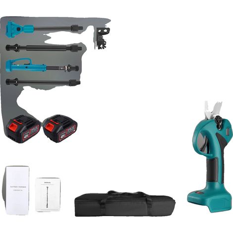 Tijeras de podar eléctricas, motor sin escobillas, longitud de mango ajustable, 220 V UE (1/2)