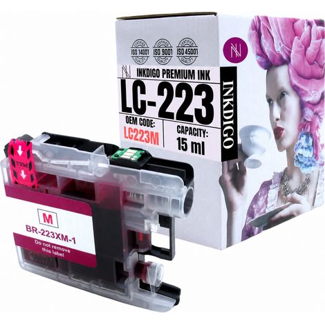 Inkdigo LC223XLM Tinte kompatibel mit Brother DCP-J4120DW MFC-J1140W TÜV-zertifiziert (1/5)