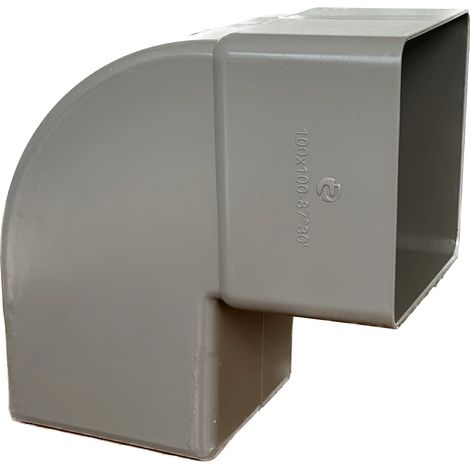 Curva quadra 87.30° per pluviali : Colore - Grigio, Diametro - 80
