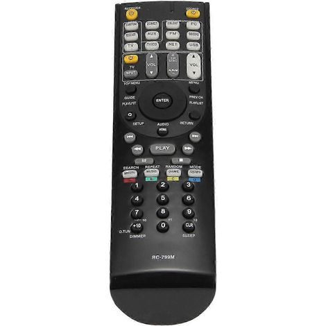 Télécommande pour Onkyo RC-799M, HT-R391, HT-R558, HT-R590, HT-R591, HT-S5500, RC-834M, RC-737M, RC-812M, RC-801M et RC-803M (1/5)
