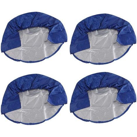 Couvre-pneus de roue de 32 pouces, 4 pièces, housses de protection pour camping-car, camion, voiture, camping-car, remorque, bleu (1/5)
