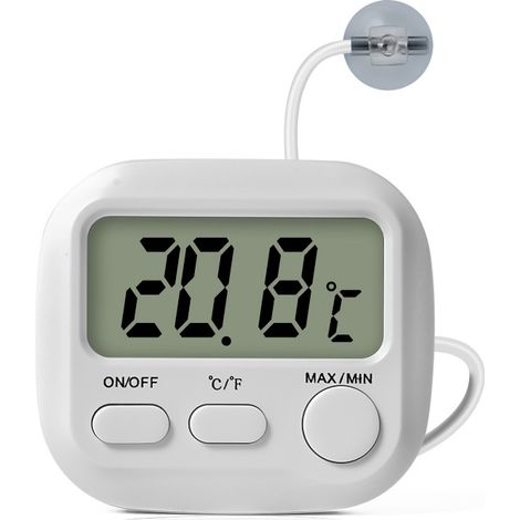 Un thermomètre numérique pour aquarium avec un grand écran LCD et une sonde de capteur, précision d'affichage ±1°F/±0,5°C. (1/5)