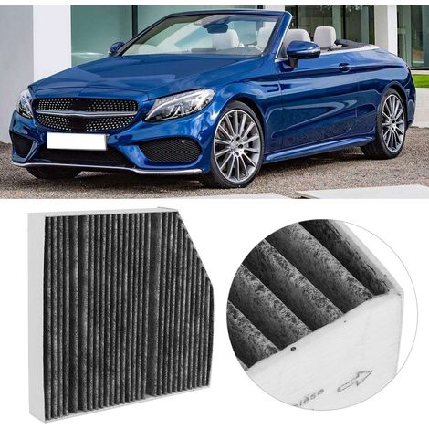 Aktivkohle-Innenraumfilter A2058350147 CUK26023, kompatibel mit Mercedes C-Klasse W205 C160 C180 C200, Hochleistungsfiltergewebe (1/5)