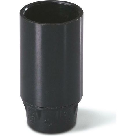 Scame portalampada e14 liscio nero camicia liscia cappellotto con filetto stampato m10x1 190.2000lg