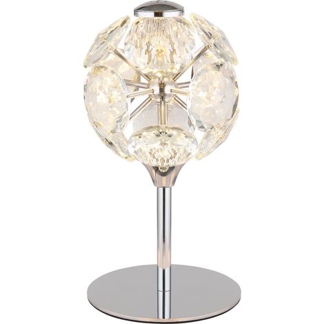 Globo - lámpara de mesa - VIRINA - cromo - vidrio - Ø 15cm - LED