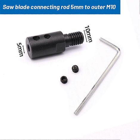 Bague de raccordement pour lame de scie circulaire (1 jeu) M10, compatible avec les lames de scie de 5 mm, 6 mm, 8 mm, 10 mm, 12 mm et 14 mm. Plaque de serrage.