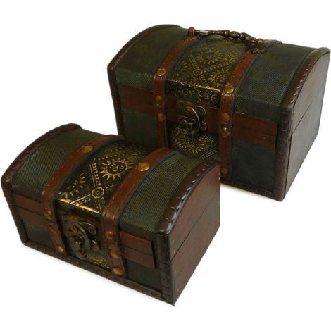 Lots de 2 Boites Coloniales - Métal Embossé- Vendu par 1