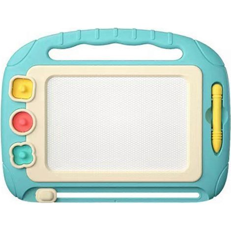 tableau magnétique effaçable à peindre, idéal pour développer la motricité fine des enfants.-Blue (1/5)