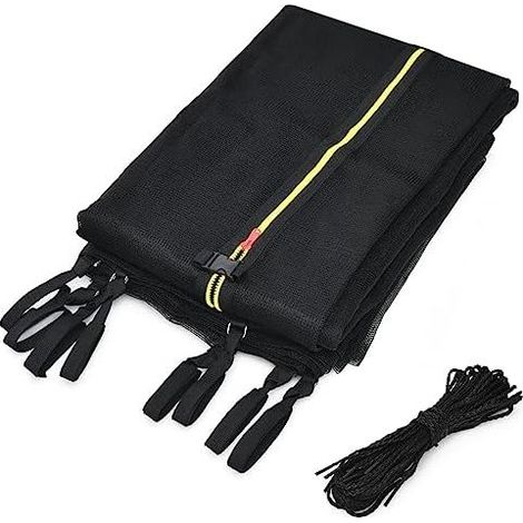 Ersatz-Sicherheitsnetz für Trampoline, Schutznetz für Trampoline Ø 183/244/305/366/427/457/488 cm, 6/8/12 Stangen, mit Reißverschluss - 244 cm / 6 Stangen (1/5)
