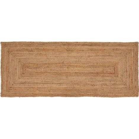 Atmosphera – Tapis de couloir jute 80x200cm beige – Forme rectangulaire – Épaisseur 0,5cm – Poids 3,2kg pour usage intensif (1/2)