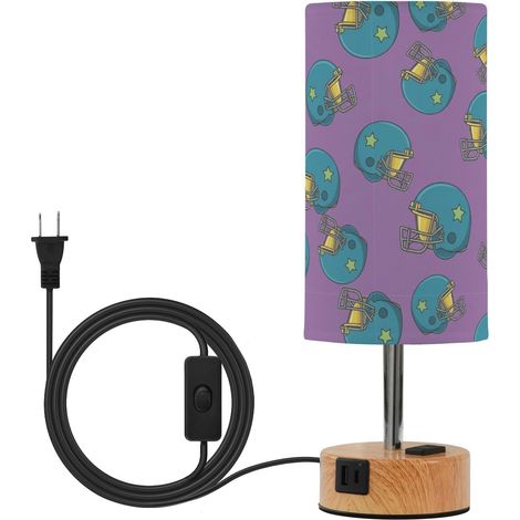 JUNZAN Lampe de table ferme - Casque rugby bureau avec ports USB (1/5)