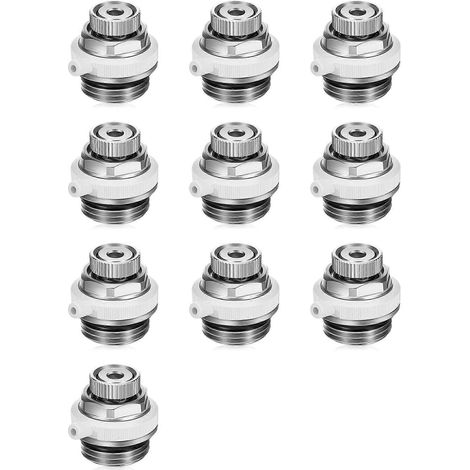 10 vannes de purge d'air automatiques avec coupure automatique et purge automatique pour radiateurs 1/2 pouce pour systèmes de chauffage (1/5)