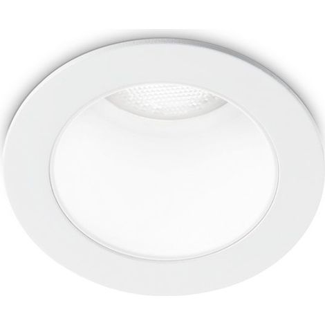 Ideal Lux Faretto ad incasso Quark 1 luce LED integrato bianco alluminio
