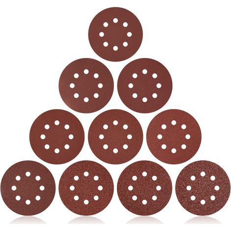 160 Schleifscheiben, 125 mm Schleifscheibe, Schleifpapier für Kreisschleifer, Körnungen 20×60/80/100/120/150/240 & 10×320/400/600/1000 (1/5)