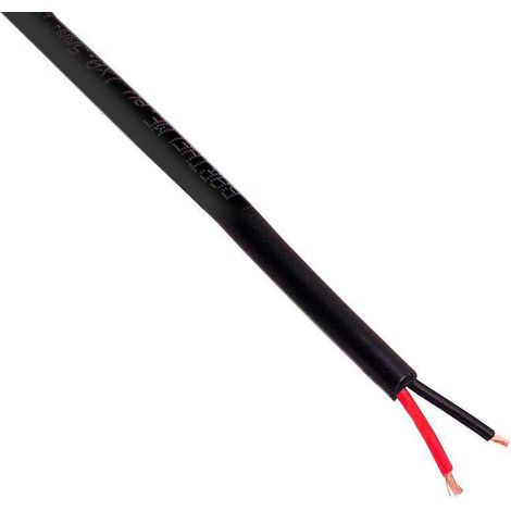 Câble rond 2x0,50mm, 1m, noir