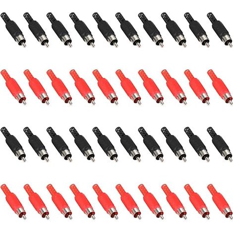 40 Pcs RCA Plug Solder Adapter Plug Replacement Male RCA Audio Video (1/5)