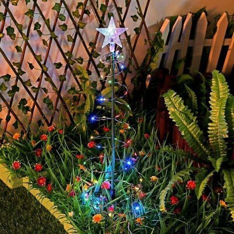 Guirlande Lumineuse de Sapin de Noël,Decoration de Noel Exterieur Solaire Sapin,Arbre De Noël En Spirale,Lumiere Solaire Exterieur Jardin Deco Noel Arbre Lumineux LED,pour Jardin,Cour (1/5)