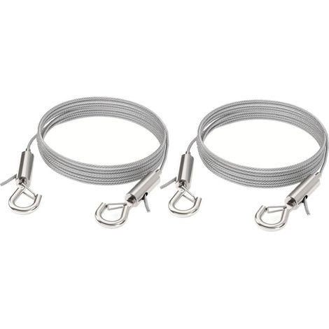 Lot de 2 fils suspension réglables en acier inoxydable 304 avec (1/5)