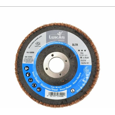Disco lamellare Lukas 125mm P 60 sltr in ceramica (1/2)