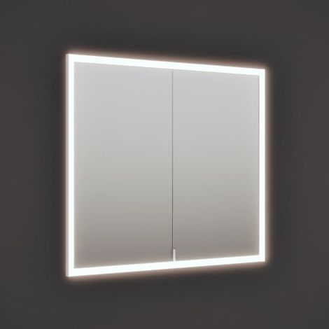 burgbad rl20 Spiegelschrank 92 cm, mit Lichtrahmen für Wandeinbau (1/5)