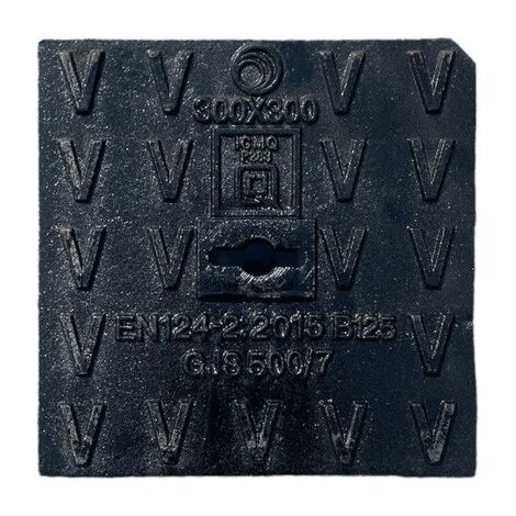 Chiusino in ghisa piano : Dimensione - 50x50, Modello - B125 EN 124