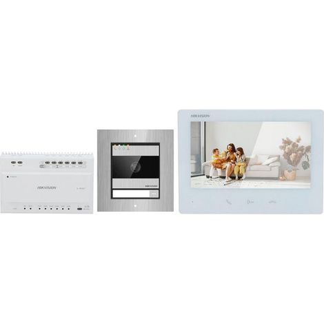 Kit de videoportero de aluminio Hikvision DS-KIS704EY