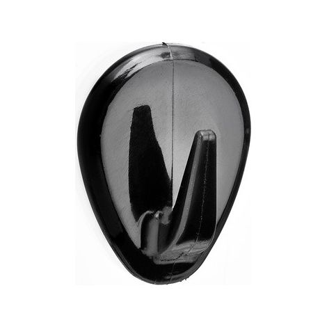 Hettich Garderobenhaken Kunststoff 38 x 29 mm selbstklebend schwarz - 2 Stück