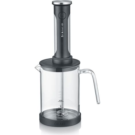 GRAEF Akku-Milchaufschäumer MS202EU 300 ml Glas schwarz