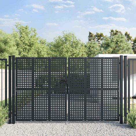 vidaXL Portail de jardin Anthracite 300x200 cm Acier