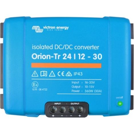 Convertidor CC-CC Victron ORI241240110 Orion-TR - 24 V CC a 12 V CC - 30 A aislado