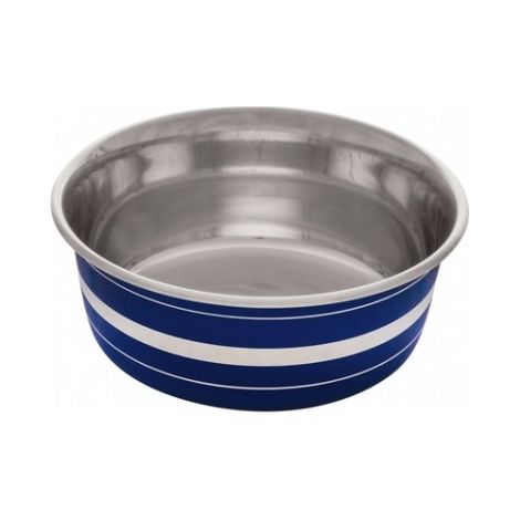 Dogit Comedero Aceroinox, blauer Streifen, 560 ml