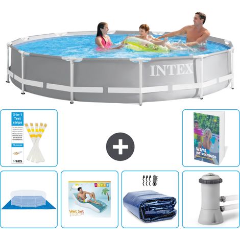 Prism Frame Pool Rund - 366x76 cm - 7-teilig S171