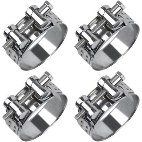 BUNTHAUS 4Pcs 26-28mm Collier de Serrage Inox, 304 Métallique Collier Durite, Collier Serrage Réglable en Acier Inoxydable Convient pour Tuyau, Home Gaz, Tuyau D'eau, Câble (1/5)