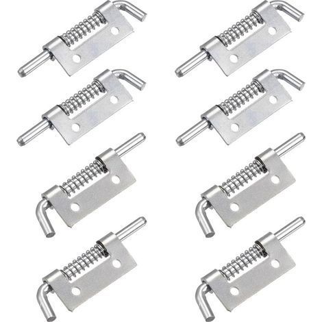 Lot de 8 Verrous à Ressort en Acier Inoxydable 304, Loquet à Ressort à Verrouillage Automatique, 52 mm Verrou de Verrouillage à Ressort pour Conteneurs, Armoires ou Portes (1/5)