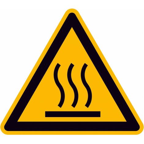 SafetyMarking Warnschild Aluminium SL 100 mm Warnung vor heißer Oberfläche (1/4)
