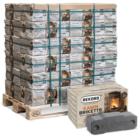 Rekord Braunkohlebriketts 10kg x 90 Paket 900kg