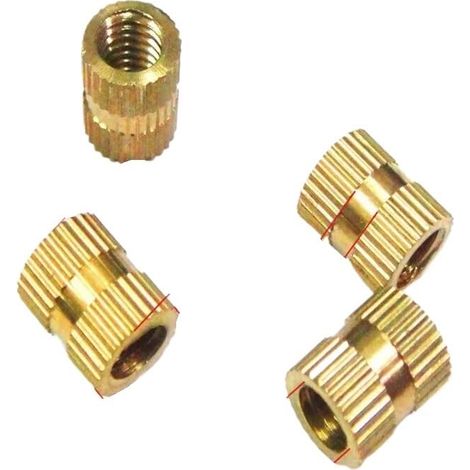 Écrous à insert en laiton M1 M1.2 M1.4 M1.6 M2 M2.5 moletés