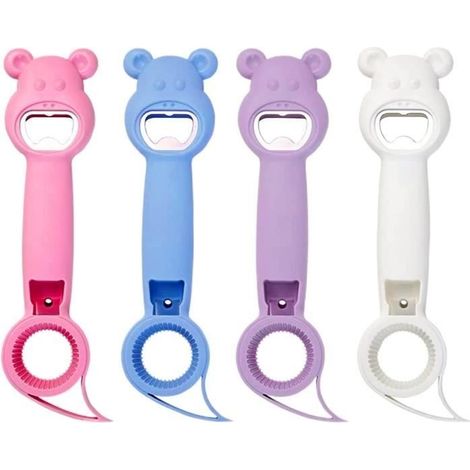 Set apriscatole 4 in 1 da 4 pezzi, apribarattoli manuale, apriscatole multifunzionale, apribottiglie per un'apertura facile (1/4)