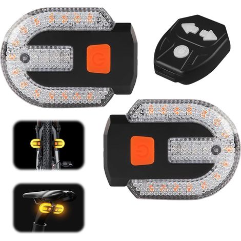 Luz trasera recargable para bicicleta con intermitentes, función de carga USB, control remoto, 5 modos de iluminación, intermitentes divididos para bicicleta. (1/5)