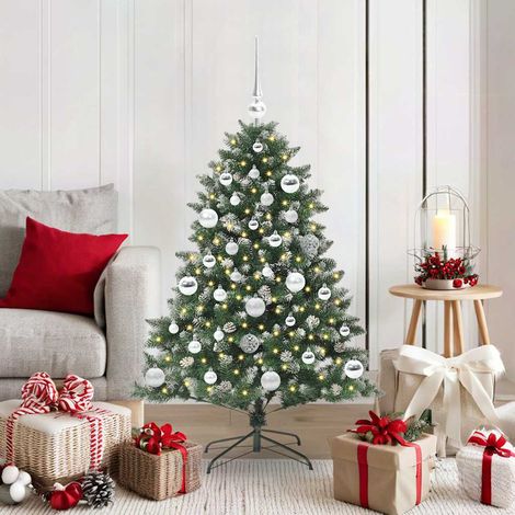 Künstlicher Weihnachtsbaum mit 150 LEDs mit Ständer Grün 120 cm