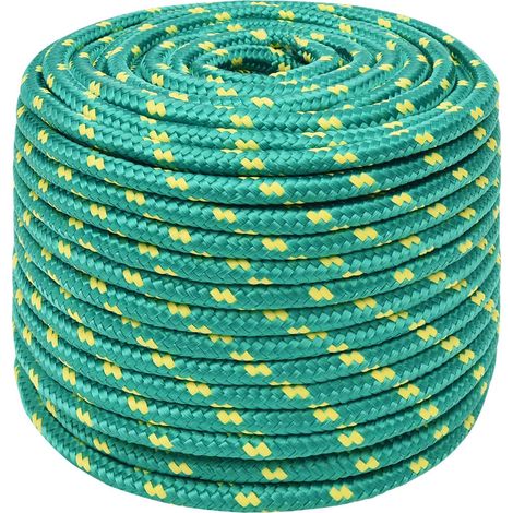 Corda multiuso 14 mm 100 m Verde PP 1275 kg Carico massimo vidaXL