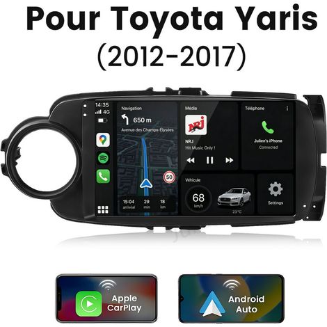 9 pouces Carplay Autoradio pour Toyota Yaris(2012-2017) Android 4+64GB BT JUNSUN (1/5)