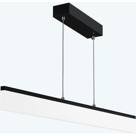 Pendelleuchte 1105mm LED Hängelampe Dimmbar mit Fernbedienung 3000K/4000K/6000K Verstellbares Kabel 24W matt Schwarz Hängeleuchte für Esszimmer Wohnzimmer Schlafzimmer