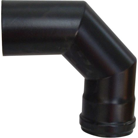 GOMITO 90° Ø10CM TUBO STUFA PELLET NERO CON GUARNZIONE SP.1