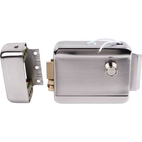 Serrure de porte à commande électrique pour sonnette, interphone, système de contrôle d'accès et de sécurité domestique 12 V (1/5)