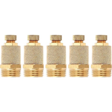 Stück G1/2 Pneumatik-Schalldämpfer, Drosselklappe, Messing-Schalldämpfer, langer Kopf, Industriekomponenten