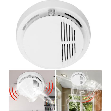 Détecteur de Fumée Photoelectrique Autonome 80dB avec Alarme Incendie Sans Fil (1/5)